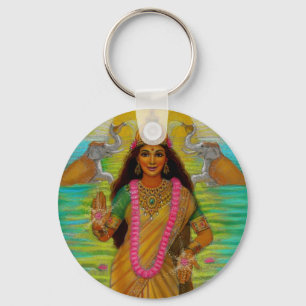 Hinduisk gudinna Lakshmi Keychain Nyckelring