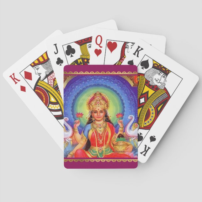 Hinduisk gudinna Lakshmi Maa Casinokort (Baksidan)