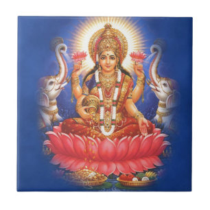 Hinduisk gudinna Laxmi Devi Mata Kakelplatta