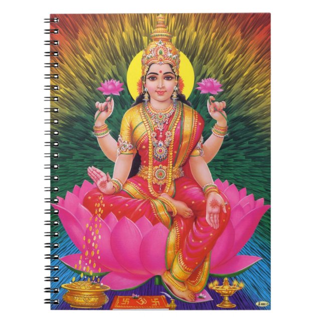 Hinduisk gudinna Saraswati Anteckningsbok (Framsidan)