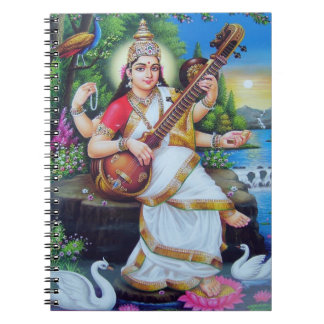Hinduisk gudinna Saraswati Anteckningsbok