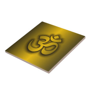Hinduisk "Om ", Kakelplatta