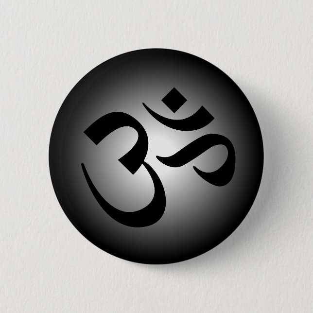 Hinduisk OM - Meditationsymbol Knapp (Framsida)