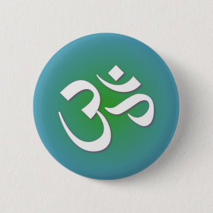 Hinduisk OM - Meditationsymbol Knapp