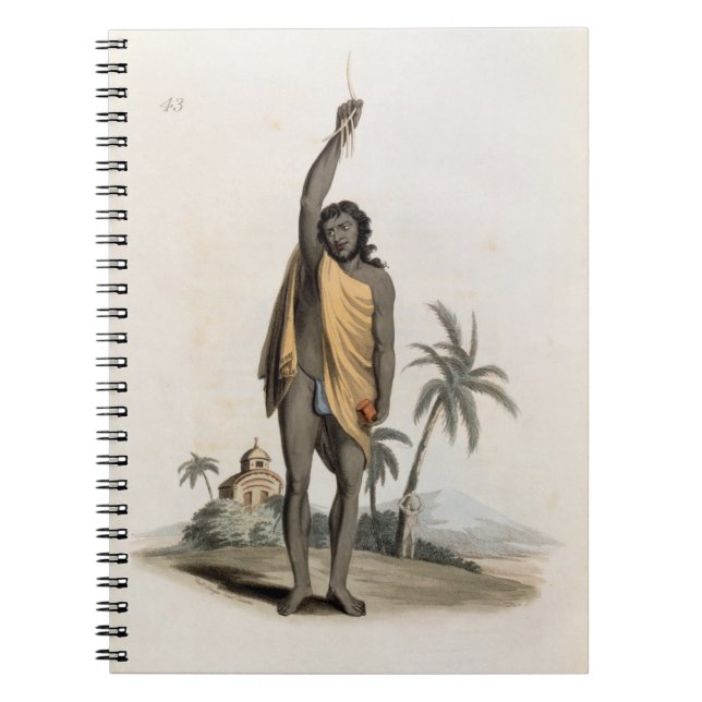 Hinduisk präst, pub. vid Edward Orme, 1804 Anteckningsbok (Framsidan)