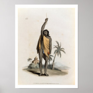 Hinduisk präst, pub. vid Edward Orme, 1804 Poster