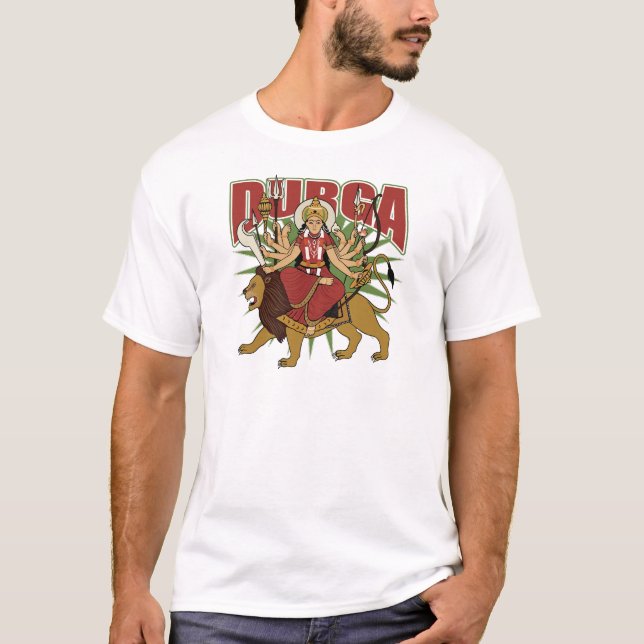 Hinduiska Durga T Shirt (Framsida)
