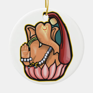 Hinduiska Ganesh Julgransprydnad Keramik