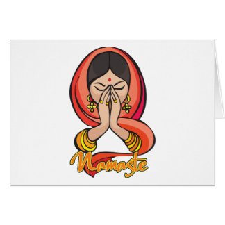 Hinduiska Namaste Hälsningskort