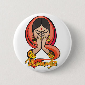 Hinduiska Namaste Knapp