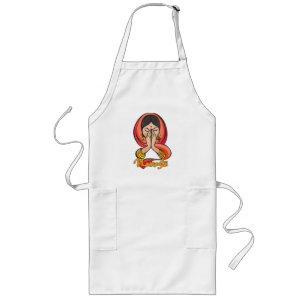 Hinduiska Namaste Långt Förkläde