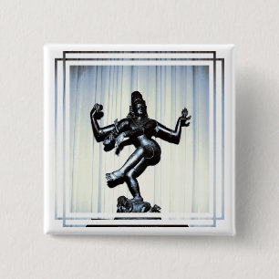 Hinduiska Shiva klämmer fast Knapp