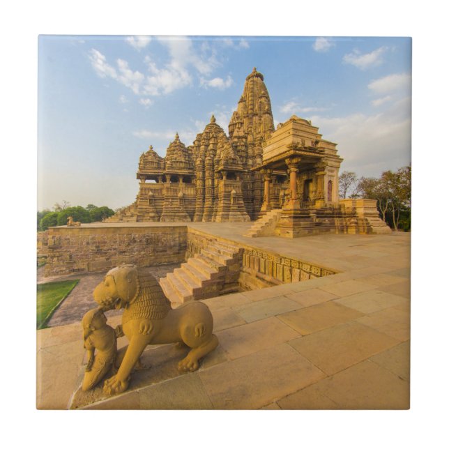 Hinduiska tempel i Khajuraho Kakelplatta (Framsidan)