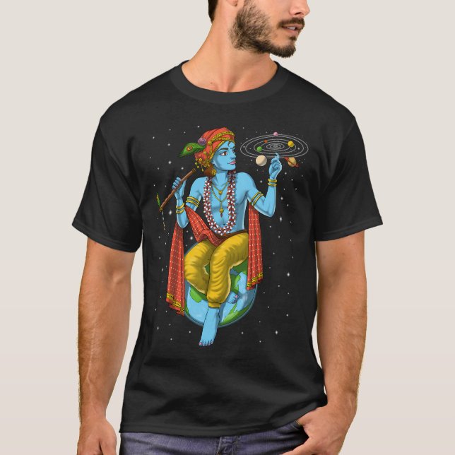 Hinduiske Herren Krishna T Shirt (Framsida)