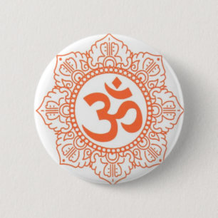 HINDUISKT - BUDDHA SYMBOLER OM, OHM KNAPP
