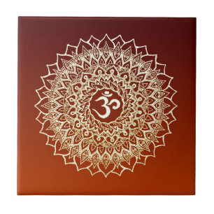 HINDUISKT SYMBOL FÖR OM KAKELPLATTA