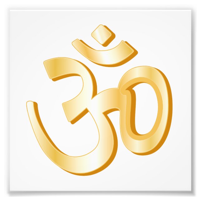 Hinduism Om Symbol Fototryck (Framsidan)