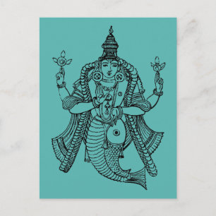 Hinduism: Vishnu Vykort