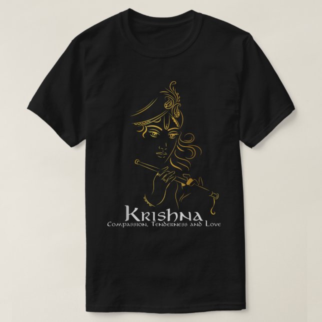 Hindus Hinduism Diwali Festival Gods Lord Krishna T Shirt (Design framsida)