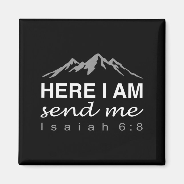 Hineni Here I Am Send Me Christians Hebrew Words  Magnet (Framsidan)