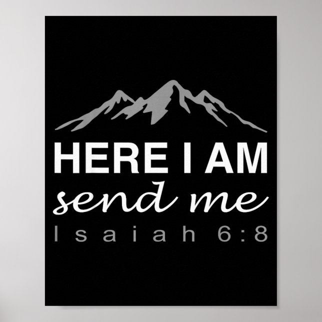 Hineni Here I Am Send Me Christians Hebrew Words  Poster (Framsidan)