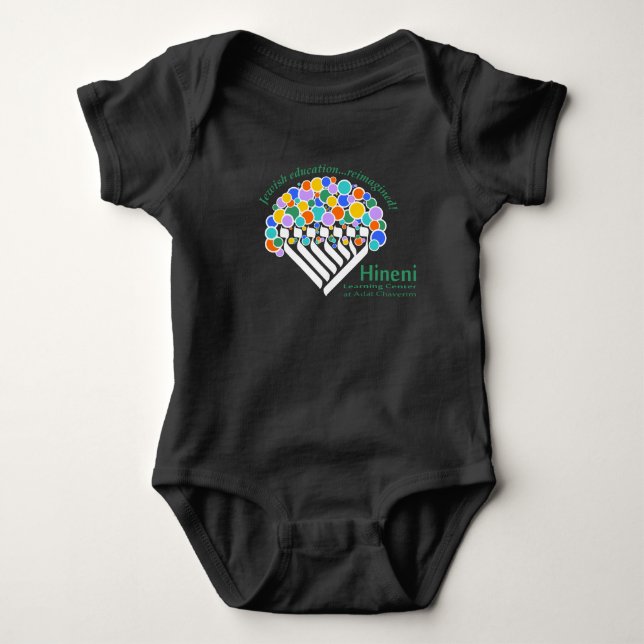 Hineni Learning Center Babies' Bodysuit - Svart T Shirt (Framsida)