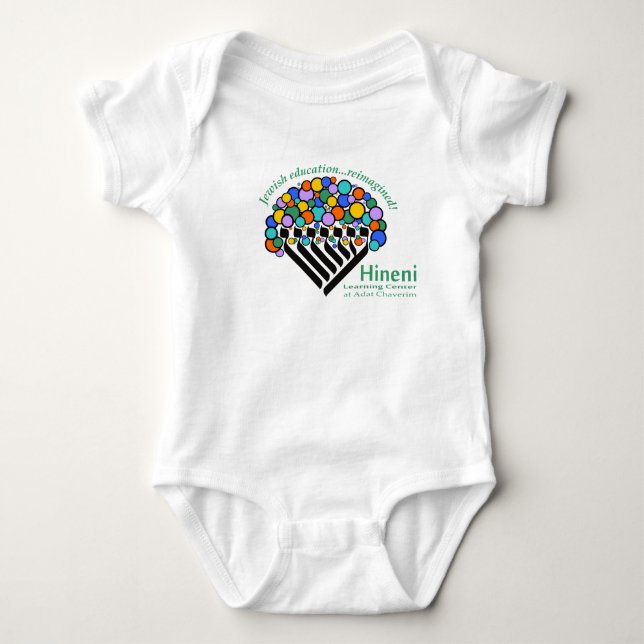 Hineni Learning Center Babies' Bodysuit - White T Shirt (Framsida)