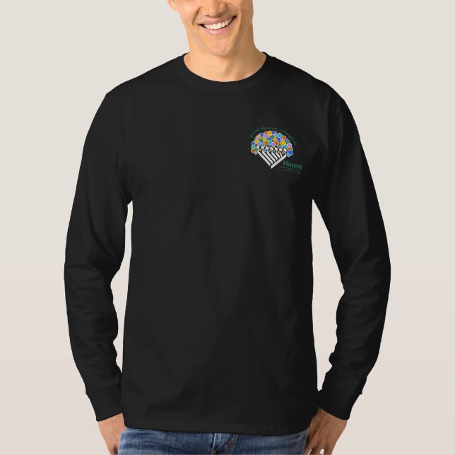 Hineni Learning Center Herrar Långärmad Svart T Shirt (Framsida)