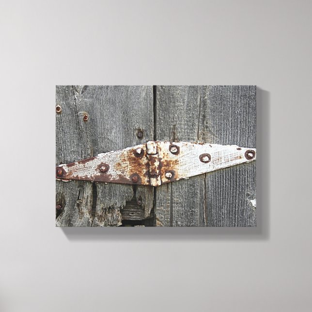 Hinge på Barn Wood Canvastryck (Framsida)