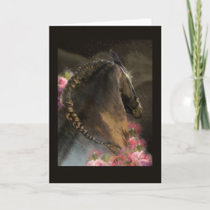 Hingsten & Rosor - Greeting Card Kort