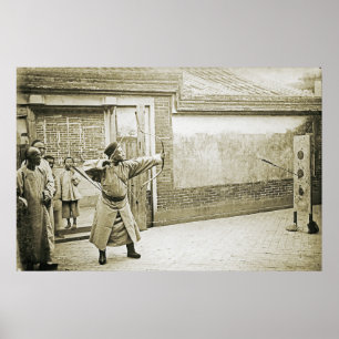 HINGWHA CITY CHINA 1904 PHOTOGRAPH Archery Hingwha Poster