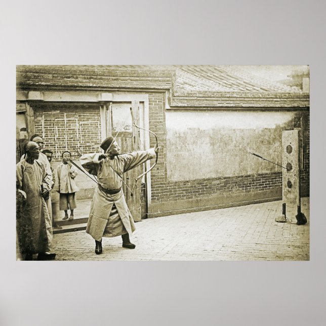 HINGWHA CITY CHINA 1904 PHOTOGRAPH Archery Hingwha Poster (Framsidan)