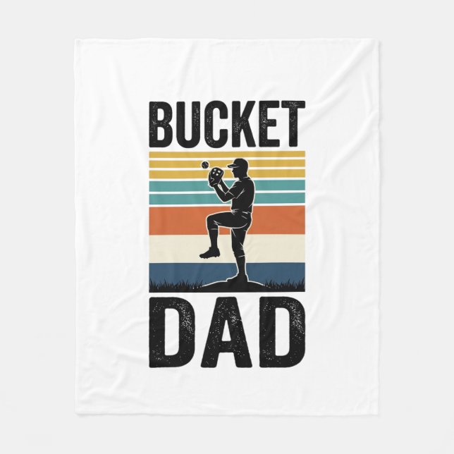 Hink Pappa Retro Baseball Far Vector Design_1 Fleecefilt (Framsidan)