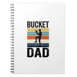 Hink Pappa Retro Baseball Pappa Vektor Design_1 Anteckningsbok