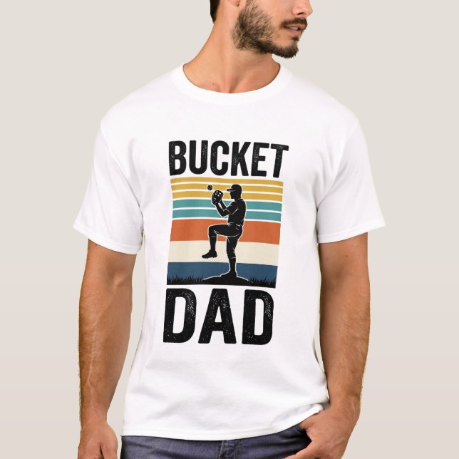 Hink Pappa Retro Baseball Pappa Vektor Design_1 T Shirt (Framsida)