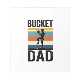 Hink Pappa Retro Baseball Pappa Vektordesign_1 Anteckningsblock