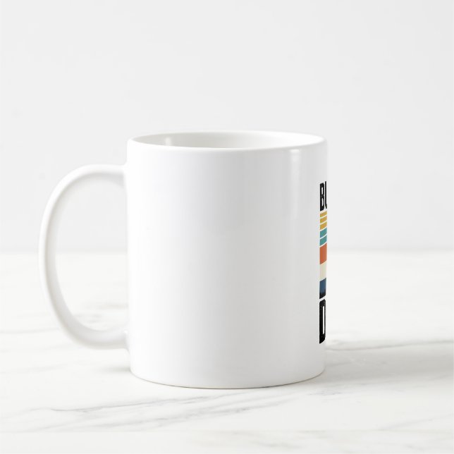 Hink Pappa Retro Baseball Pappa Vektordesign_1 Kaffemugg (Vänster)