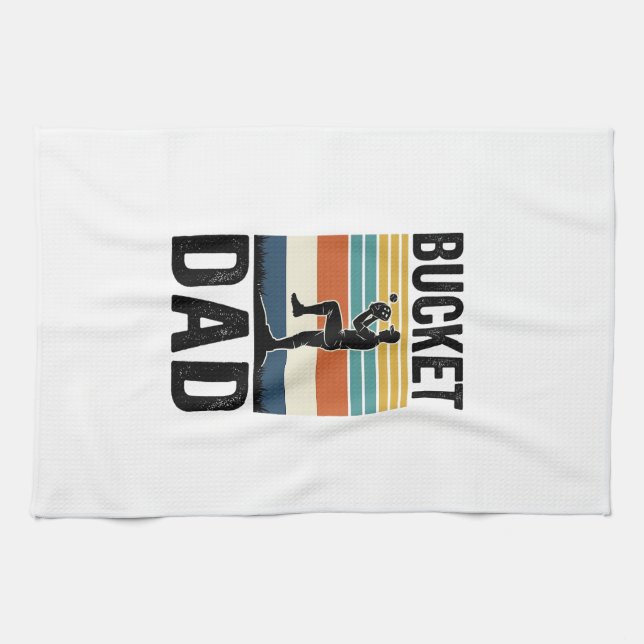 Hink Pappa Retro Baseball Pappa Vektordesign_1 Kökshandduk (Horisontell)