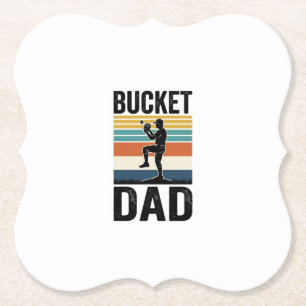 Hink Pappa Retro Baseball Pappa Vektordesign_1 Underlägg Papper