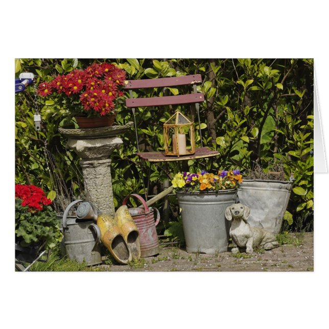 Hinkar, skor och blommor, Zaanse Schans, Hälsningskort (Framsidan Horizontal)