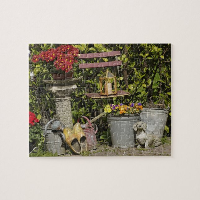 Hinkar, skor och blommor, Zaanse Schans, Pussel (Horisontell)