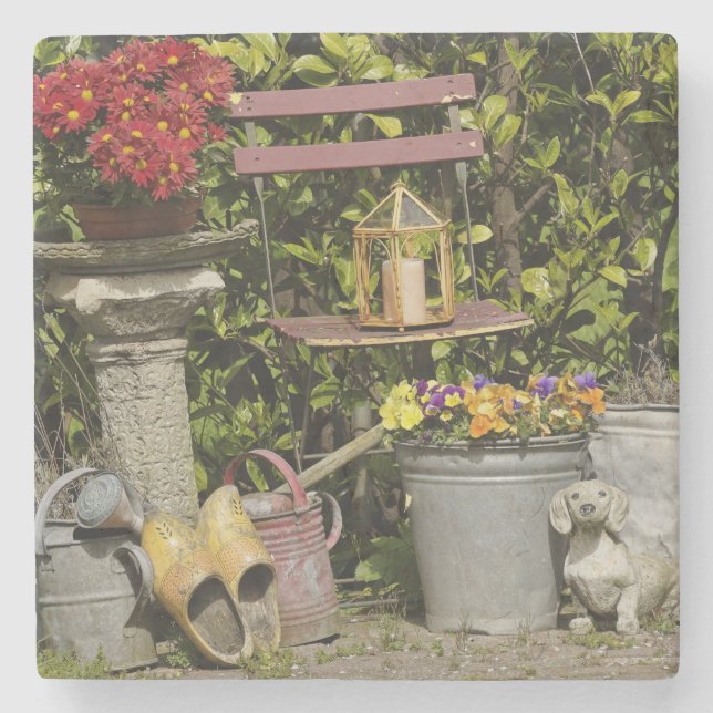 Hinkar, skor och blommor, Zaanse Schans, Stenunderlägg (Framsidan)