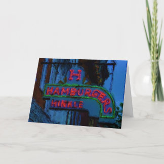 Hinkles hamburgare undertecknar kort