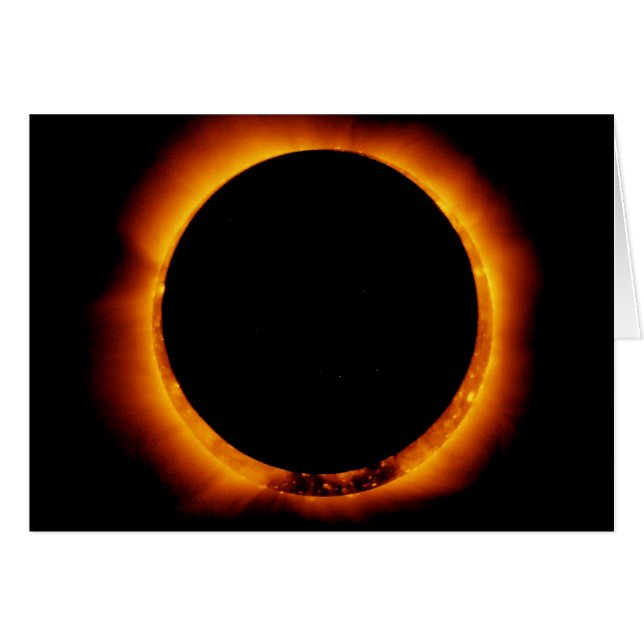 Hinode observerar en årlig sol- förmörkelse hälsningskort (Framsidan Horizontal)