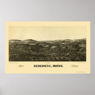 Hinsdale, MORSA Panoramic Karta - 1887 Poster