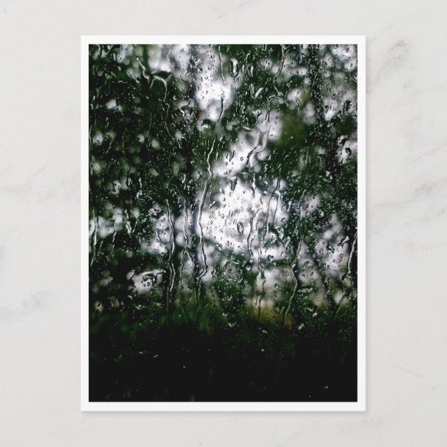 Hinter dem Regen – Regentropfen an der Scheibe Pos Vykort (Framsida)