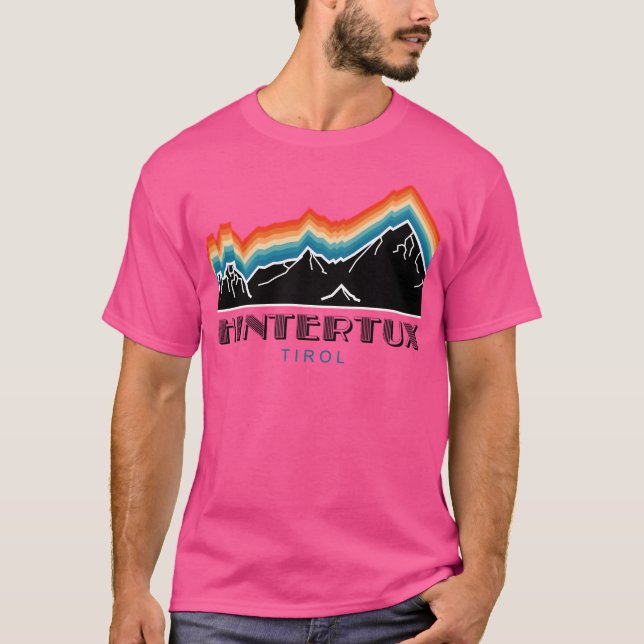 Hintertux Tyrol - Black Active T Shirt (Framsida)