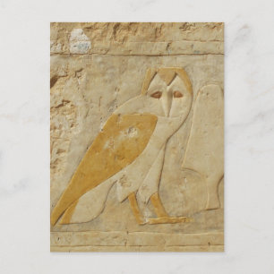 Hioglyph för den egyptiska Egyptenen Uggla Vykort