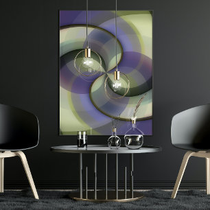HIP Abstrakt Halva cirklar Vågigt Mosaic Art Mönst Poster
