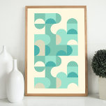 HIP Abstrakt Halva cirklar Vågigt Mosaic Art Mönst Poster<br><div class="desc">Vacker contemporary taupe beige, elfenbenskräm benvit, tårblått, mynta och lätt akvakturkos grönt färgad geometriska halvcirklar och fyrkanter mosaic mönster. Elegant, snyggt och elektrisk minimalism för den konstnärliga höftledaren, vintagen reart stil eller abstrakt digitala geometriska motiv älskare. Matcha den här designen med din insida-dekorator färg och dekorera muren med något exklusiv...</div>